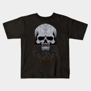 Skull with Beard Kids T-Shirt